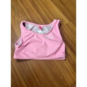 XOX‎ Betsey Johnson Pink Crop Top Kids Swimsuit Size 5